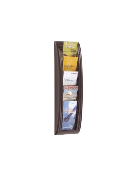 Expositor Mural Paperflow Postales A6 Negro 5 Casillas 650X181X95 Mm