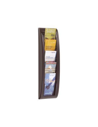 Expositor Mural Paperflow Postales A6 Negro 5 Casillas 650X181X95 Mm
