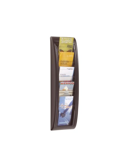 Expositor Mural Paperflow Postales A6 Negro 5 Casillas 650X181X95 Mm