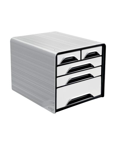 Fichero Cajones De Sobremesa Cep 5 Cajones Mixtos Blanco/Negro 360X288X270 Mm