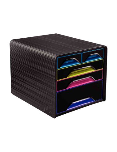 Fichero Cajones De Sobremesa Cep 5 Cajones Mixtos Negro/Multicolor 360X288X270 Mm