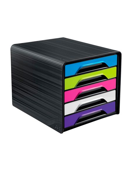 Fichero Cajones De Sobremesa Cep 5 Cajones Negro/Multicolor Flashy 360X288X270 Mm