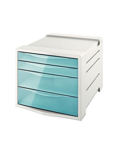 Fichero Cajones De Sobremesa Esselte Colour Ice Plastico 4 Cajones Color Azul 245X365X285 Mm