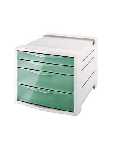 Fichero Cajones De Sobremesa Esselte Colour Ice Plastico 4 Cajones Color Verde 245X365X285 Mm
