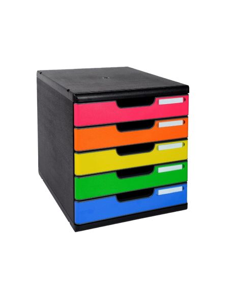Fichero Cajones Sobremesa Exacompta Iderama Arlequin 5 Cajones Multicolores 350X288X320 Mm