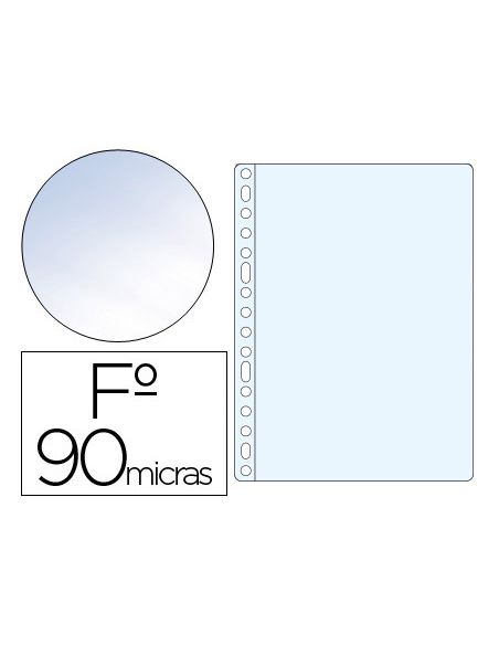 Funda Multitaladro Saro Folio 90 Mc Pvc Cristal Caja De 100 Unidades