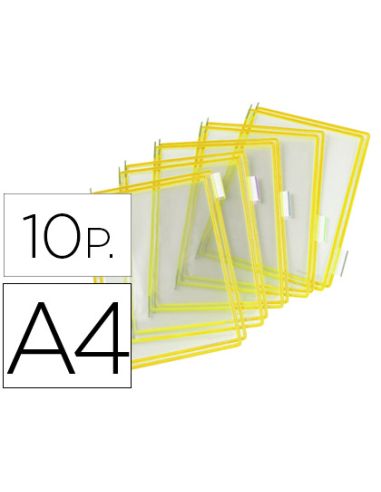 Funda Para Portacatalogo Djois Din A4 Color Amarillo Pack De 10 Unidades