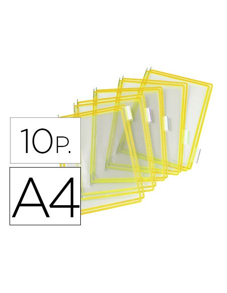 Funda Para Portacatalogo Djois Din A4 Color Amarillo Pack De 10 Unidades