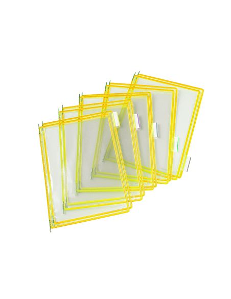 Funda Para Portacatalogo Djois Din A4 Color Amarillo Pack De 10 Unidades