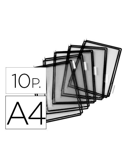 Funda Para Portacatalogo Djois Din A4 Color Negro Pack De 10 Unidades
