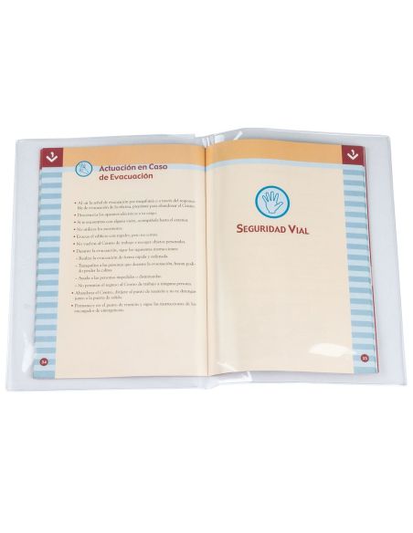 Funda Portadocumento Cuarto Doble 180 Micras Pvc Transparente 220X350Mm