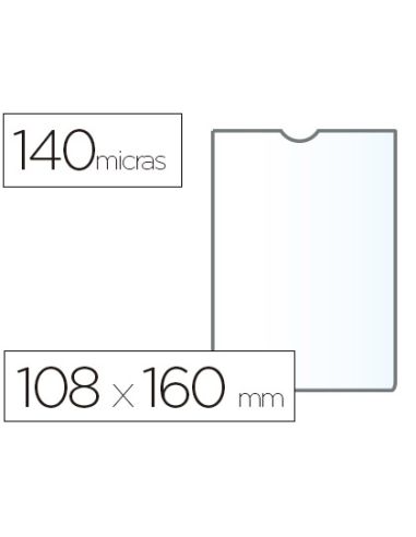 Funda Portadocumento Esselte Plastico Transparente 140 Micras Tamaño 108X160 Mm