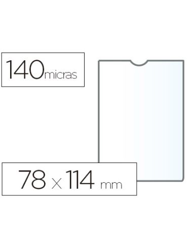 Funda Portadocumento Esselte Plastico Transparente 140 Micras Tamaño 78X114 Mm