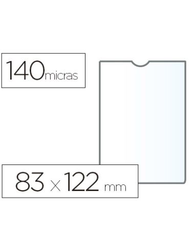Funda Portadocumento Esselte Plastico Transparente 140 Micras Tamaño 83X122 Mm