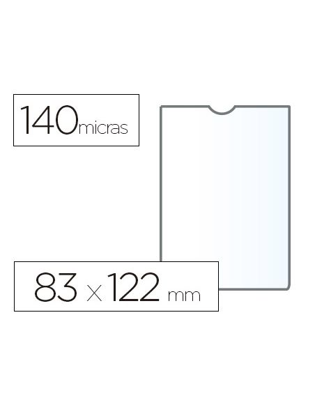 Funda Portadocumento Esselte Plastico Transparente 140 Micras Tamaño 83X122 Mm
