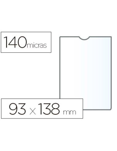 Funda Portadocumento Esselte Plastico Transparente Q40 Micras Tamaño 93X138 Mm