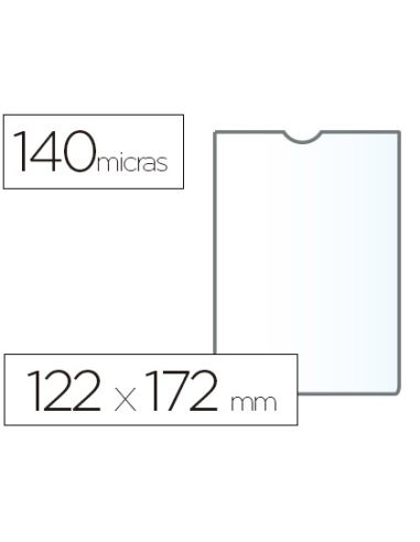 Funda Portadocumento Esselte Transparente Plastico 140 Micras Tamaño 122X172 Mm