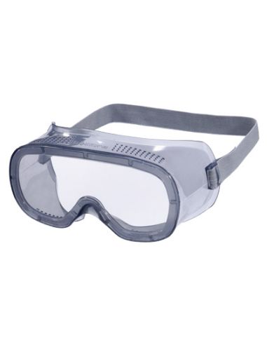 Gafas De Proteccion Deltaplus Panoramicas Montura Flexible De Pvc Ventilacion Directa Talla Ajustable Color Gris