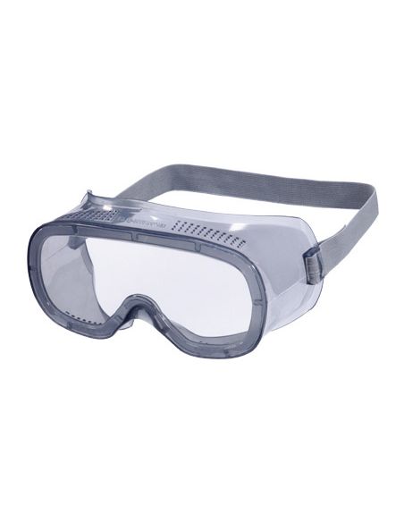 Gafas De Proteccion Deltaplus Panoramicas Montura Flexible De Pvc Ventilacion Directa Talla Ajustable Color Gris