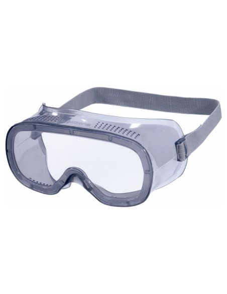 Gafas De Proteccion Deltaplus Panoramicas Montura Flexible De Pvc Ventilacion Directa Talla Ajustable Color Gris
