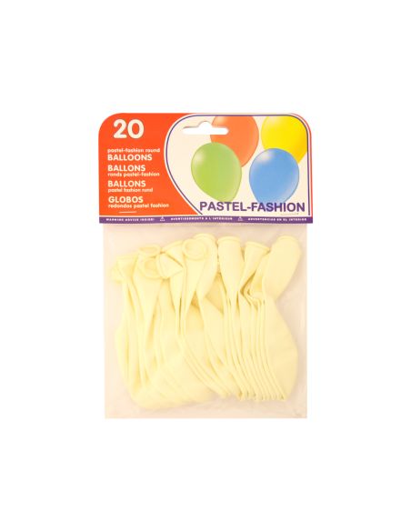 Globo 100% Latex Biodegradable Blanco Bolsa De 20 Unidades