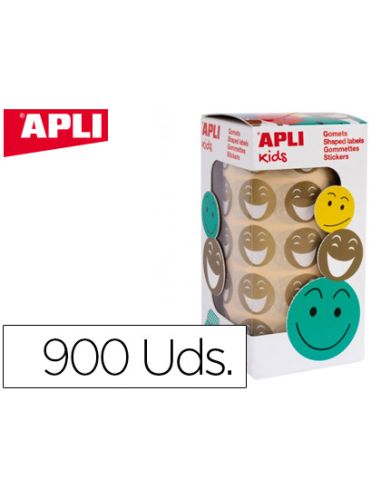 Gomets Apli Autoadhesivo Smile Oro Cara Feliz Rollo De 900 Unidades