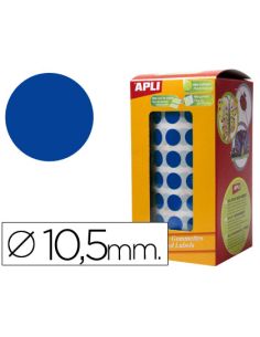 Gomets Autoadhesivos Circulares 10,5Mm Azul Rollo De 5192 Unidades