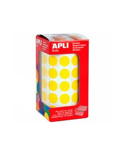 Gomets Autoadhesivos Circulares 15 Mm Amarillo En Rollo Con 2832 Unidades 2