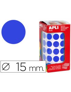 Gomets Autoadhesivos Circulares 15 Mm Azul En Rollo Con 2832 Unidades