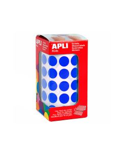 Gomets Autoadhesivos Circulares 15 Mm Azul En Rollo Con 2832 Unidades 2
