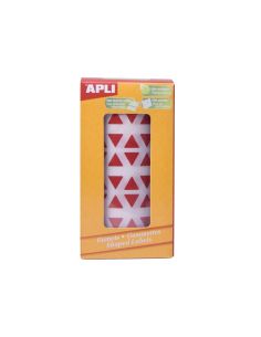 Gomets Autoadhesivos Triangulares 21X21X21 Mm Rojo Rollo De 2832 Unidades 2