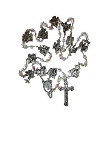 Rosario Estaciones Del Via Ccrucis Cristal Transparente