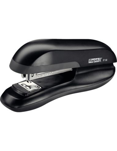 Grapadora Rapid F16 Plastico Abs Color Negro Capacidad 30 Hojas Usa Grapas 24/6 Y 26/6