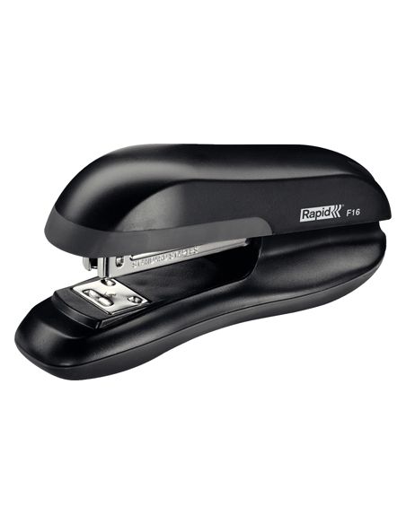 Grapadora Rapid F16 Plastico Abs Color Negro Capacidad 30 Hojas Usa Grapas 24/6 Y 26/6