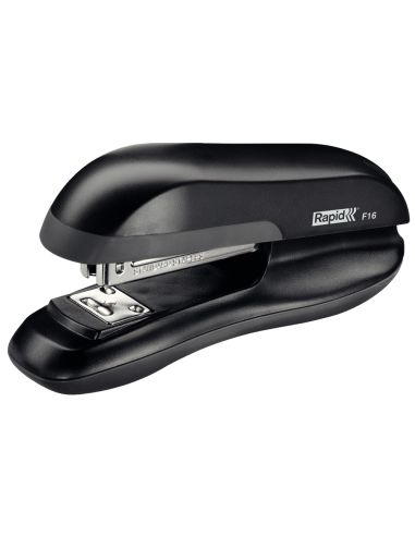 Grapadora Rapid F16 Plastico Abs Color Negro Capacidad 30 Hojas Usa Grapas 24/6 Y 26/6