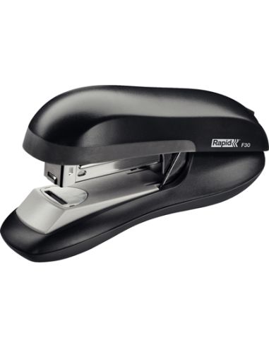 Grapadora Rapid F30 Plastico Abs Color Negro Capacidad 30 Hojas Usa Grapas 24/6 Y 26/6