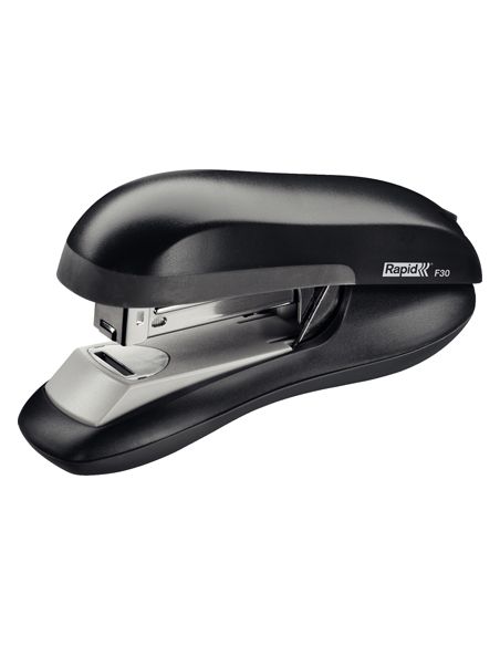 Grapadora Rapid F30 Plastico Abs Color Negro Capacidad 30 Hojas Usa Grapas 24/6 Y 26/6