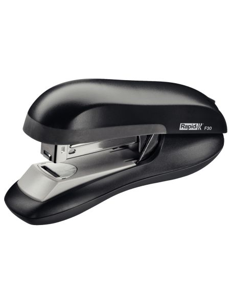 Grapadora Rapid F30 Plastico Abs Color Negro Capacidad 30 Hojas Usa Grapas 24/6 Y 26/6