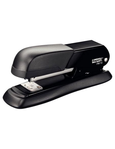 Grapadora Rapid Fm12 Metalica Color Negro Capacidad 25 Hojas Usa Grapas 24/6 Y 26/6