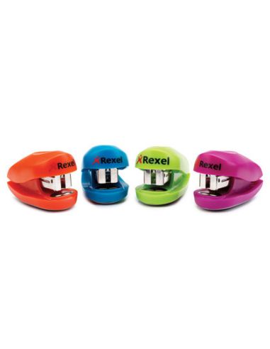 Grapadora Rexel Buddy + Caja Grapas Capacidad 10 Hojas Colores Surtidos