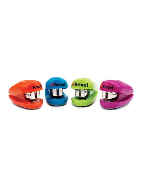 Grapadora Rexel Buddy + Caja Grapas Capacidad 10 Hojas Colores Surtidos