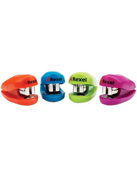 Grapadora Rexel Buddy + Caja Grapas Capacidad 10 Hojas Colores Surtidos