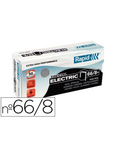 Grapas Rapid Nº 66/8+ Galvanizadas Super Strong Caja De 5000 Unidades