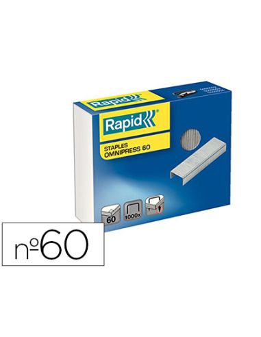 Grapas Rapid Omnipress 60 Galvanizadas Caja De 1000 Unidades