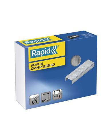 Grapas Rapid Omnipress 60 Galvanizadas Caja De 1000 Unidades
