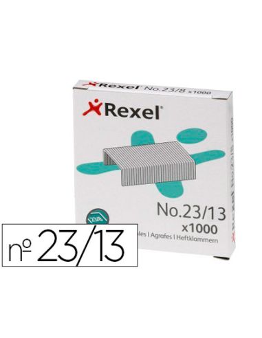 Grapas Rexel 23/13 Acero Caja 1000 Unidades