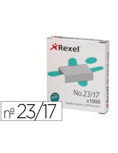 Grapas Rexel 23/17 Acero Caja 1000 Unidades