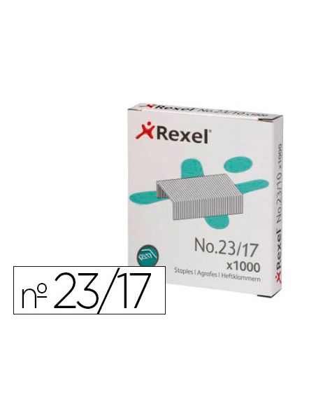 Grapas Rexel 23/17 Acero Caja 1000 Unidades