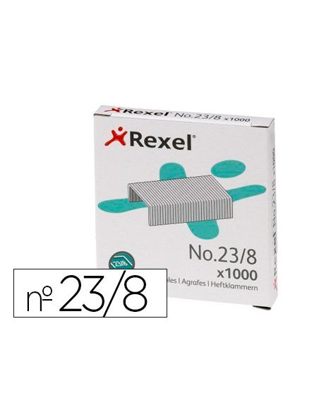Grapas Rexel 23/8 Acero Caja De 1000 Unidades