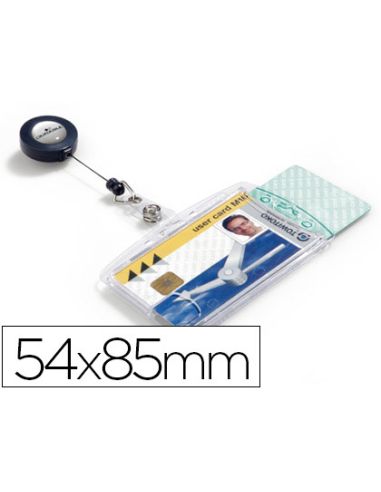 Identificador Con Cordon Extensible Durable Doble Uso Vertical/Horizontal 54X85 Mm